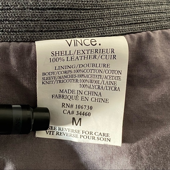 Vince Jacket Drape Collar Paper Weight Suede Biker Jacket in Grey, Medium - Picture 11 of 16